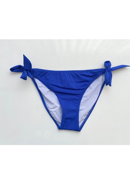 Mavi Kalın Ip Bağcıklı Bikini Altı
