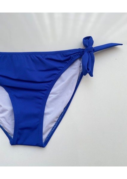 Mavi Kalın Ip Bağcıklı Bikini Altı