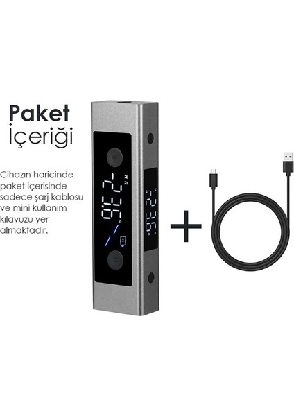 5445 Mini Dijital Eğim Ölçer | Lazerli