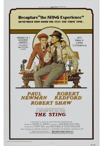 The Sting (1973) 2 (Folyo / Afiş / Poster) 7914 ( 70 cm x 100 cm )