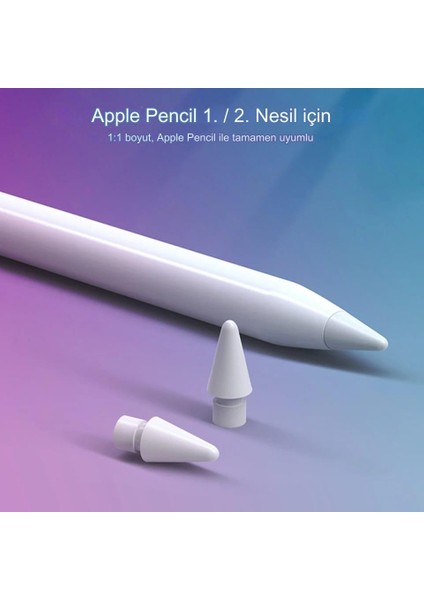 Apple Ipad Pencil Uyumlu Kalem Ucu Usb-C, 1.nesil,2. Nesil ve Pencil Pro Uyumlu Kalem Yedek Uç Kalem Ucu Tablet Kalemi (1 Tane) fırsatları