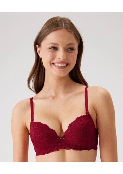 Dolgulu Dantelli Balenli Sütyen