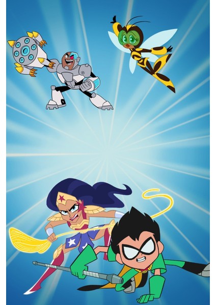 Teen Titans Go Mayhem In The Multiverse 2022 2 (Folyo / Afiş / Poster) ( 70 cm x 100 cm )