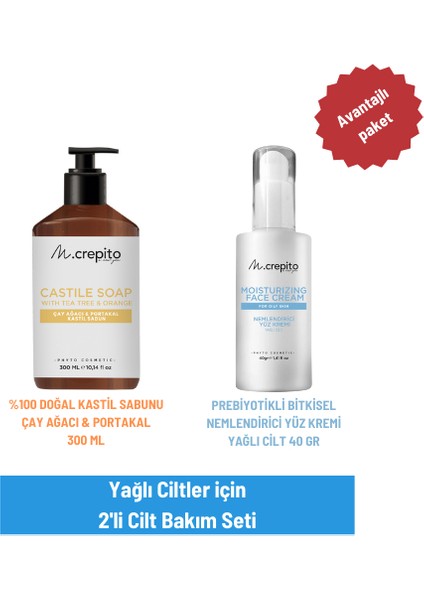 Yağlı Ciltler Için 2'li Cilt Bakım Seti