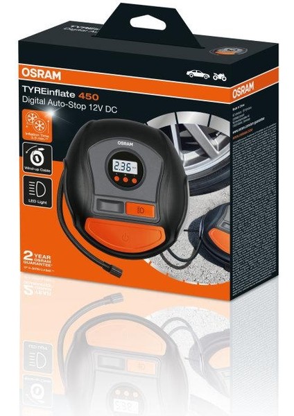 12V LASTİK ŞİŞİRME HAVA KOMPRESÖRÜ 120W (0-100 PSI / 0-6.9 BAR / 3.5 DK) (DİJİTAL)