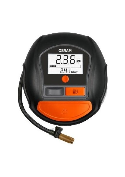 12V LASTİK ŞİŞİRME HAVA KOMPRESÖRÜ 180W (0-100 PSI / 0-6.9 BAR / 2 DK) (DİJİTAL)