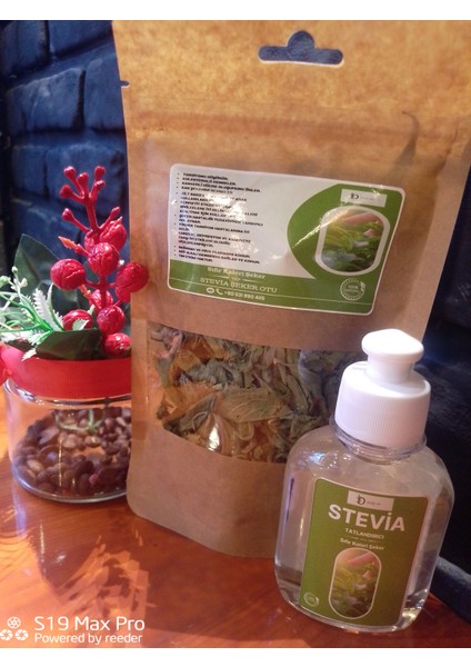 Stevia Sıfır Kalori Tatlı Sıcak Soğuk Içecek Tatlandirici 140 gr Sıvı ve 50 gr Yaprak