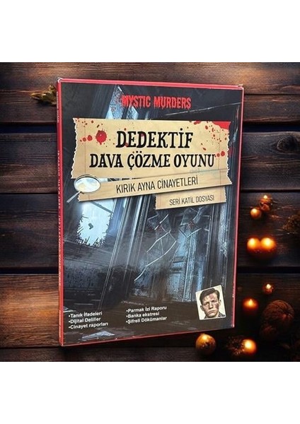 Dedektif Dava Çözme Oyunu | 4'lü Set | Yalıda, Kırık Ayna, Gölge,uçakta Cinayet modelleri