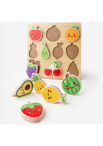Montessori Ahşap Meyve Şekilli 3D Puzzle / Eğitici ve Öğretici Yapboz / El-Göz Koordinasyonu ve Zeka Gelişimi Oyunu fiyatları