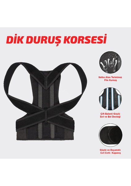 Çapraz Dik Durus Korsesi Kadın Erkek Bel Sırt Omuz Korsesi indirimleri