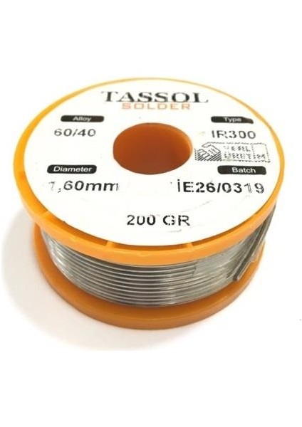 LEHİM TELİ 1.6 MM (60 KALAY/40 KURŞUN) 200 GR