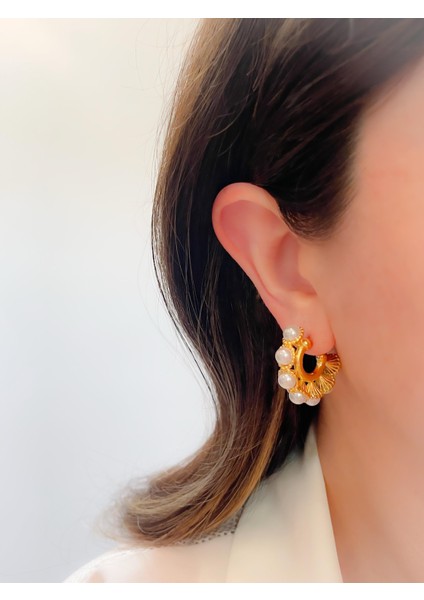 Çelik Küpe İncili Etnik Halka Küpe fiyatları