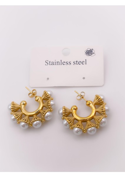 Çelik Küpe İncili Etnik Halka Küpe indirimleri