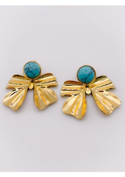 Çelik Küpe Firüze Taşlı Fiyonk Küpe fiyatları