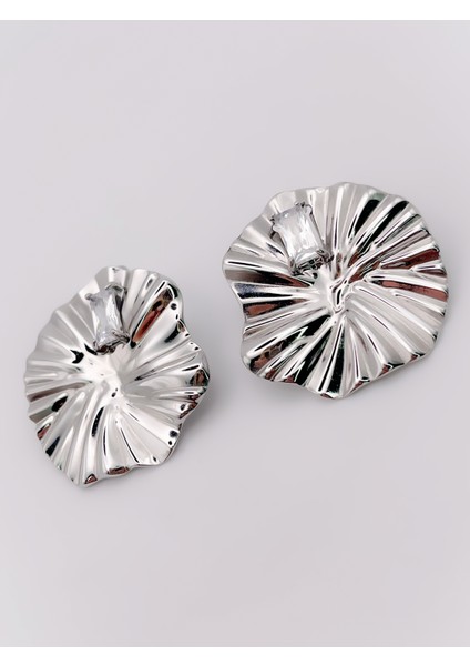 Çelik Küpe Taş Detaylı Deniz Kabuğu Plaka Küpe indirimleri