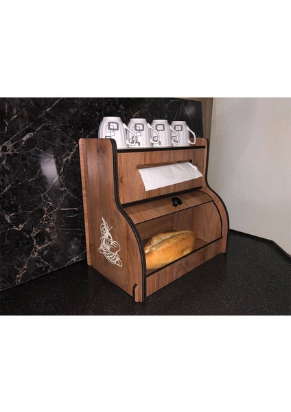 Ekmeklik New Bread Box,havlu Peçetelik(Saklama Gözlü, Baharatlık Rafı, Dekoratif Demonte fiyatları