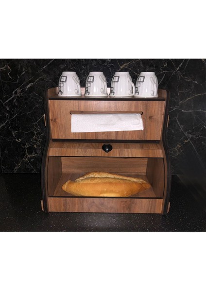 Ekmeklik New Bread Box,havlu Peçetelik(Saklama Gözlü, Baharatlık Rafı, Dekoratif Demonte modelleri