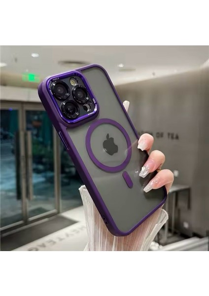 Apple iPhone 16 Pro Max Derin Mor Krom Magsafe Telefon Kılıfı