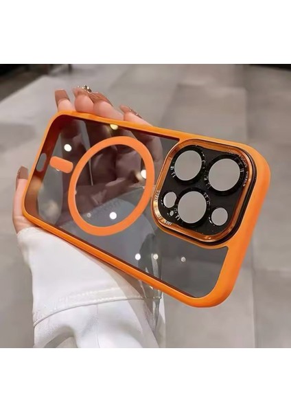 Apple iPhone 11 Turuncu Krom Magsafe Telefon Kılıfı