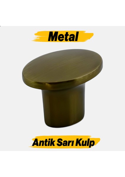 Avcı Antik Sarı Kulp Düğme Tek Vidalı Çekmece Mutfak Mobilya Dolabı Dolap Metal Kulpları indirimleri