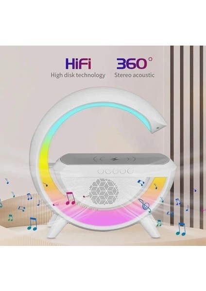 G Speaker Bt-2301 Kablosuz Şarj Özellikli Led Işıklı Bluetooth Hoparlör Masa Lambası fırsatları