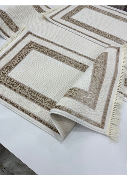 Yatak Odası 3'lü Halısı Vizon Leke Tutmaz Kalın Set Argın Halı fırsatları