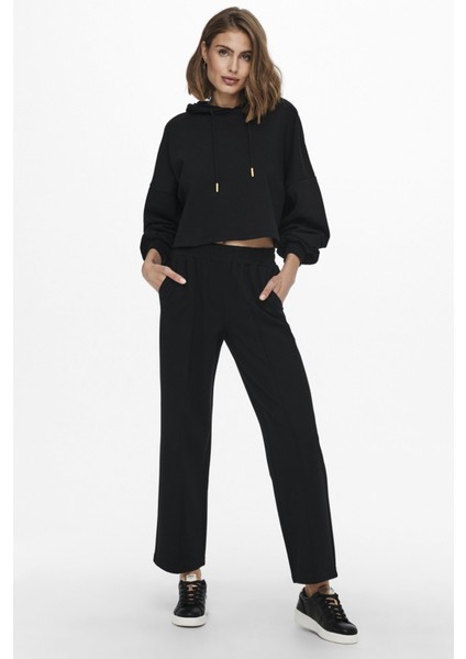 Onlpoptrash Oversize Fit Normal Bel Geniş Paça Çimalı Jogger Pantolon Bayan Pantolon 15235076