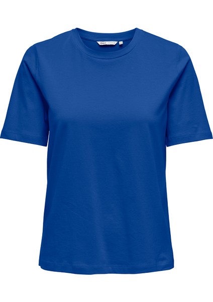 Onlonly Pamuk Regular Fit Bisiklet Yaka T Shirt Bayan T Shirt 15270390 modelleri