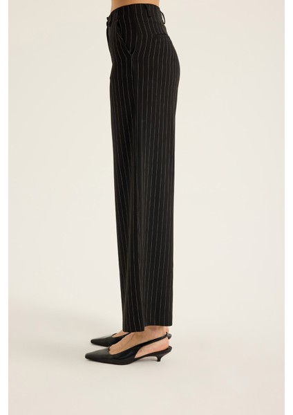 Çizgili Bol Paça Pantolon modelleri