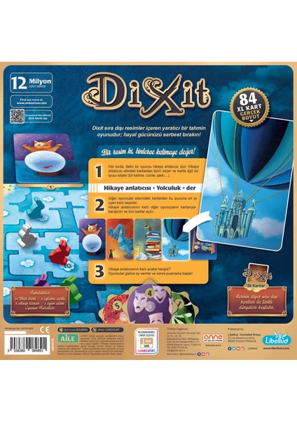 Dixit Yeni!, 3-8 Oyuncu, 8 Yeni Oylama Çarkı, Yeni Oyun Alanı, Dixit Dünyası Uygulaması