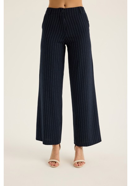 Çizgili Bol Paça Pantolon fiyatları