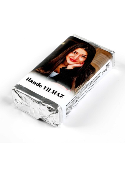 Fotoğraflı Isimli Hediye Antep Fıstıklı Kadayıflı Dolgulu Dubai Çikolatası (150G) modelleri