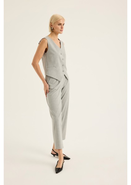 Pileli Yüksek Bel Pantolon indirimleri