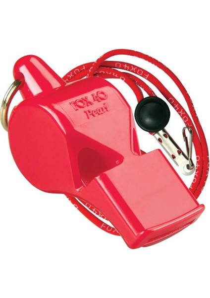 Fox 40 9703-0108 Pearl Düdük + Düdük Ipi Kırmızı