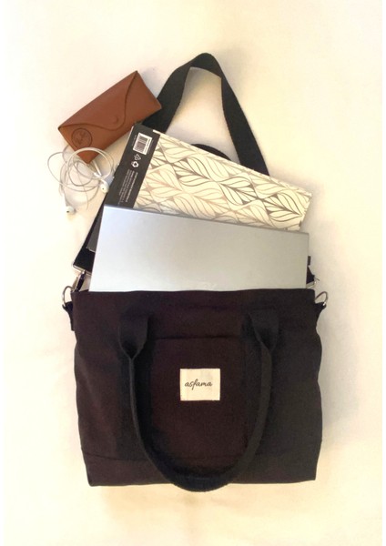 Büyük Boy Fermuarlı Kanvas Çanta Omuz Askılı Tote Bag