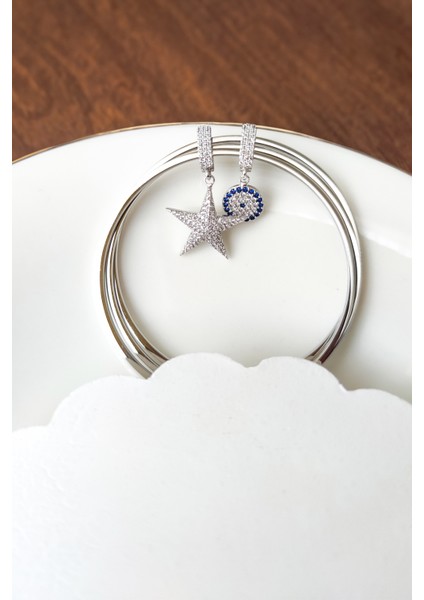 Düz Çelik Ajda Bilezik 6,5cm Gümüş indirimleri