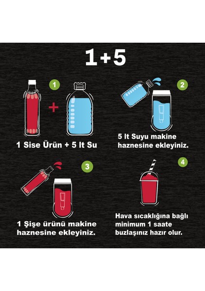 Meyslush 1 Lt x 12 Adet Çilek Aromalı Buzlaş Tozu, Karlama Şurubu, Karlı Buzlu (%100 Şeker.)