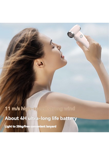 El Tipi Turbo Jet Fan Masaüstü 110000RPM Şarj Edilebilir Mini Ofis Şiddetli 6000MAH 100 Hızı Beyaz (Yurt Dışından)