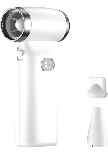 El Tipi Turbo Jet Fan Masaüstü 110000RPM Şarj Edilebilir Mini Ofis Şiddetli 6000MAH 100 Hızı Beyaz (Yurt Dışından) indirimleri