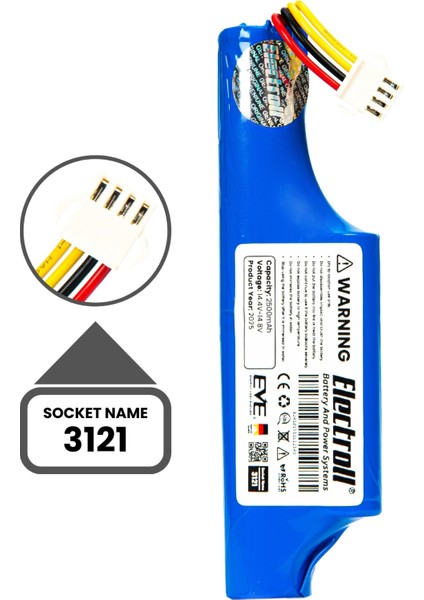 Arçelik Rs 3121 Uyumlu Batarya (Orjinal Kapasite) 2500MAH Pil Robot Süpürge Bataryası Değişimi 9178024542 indirimleri