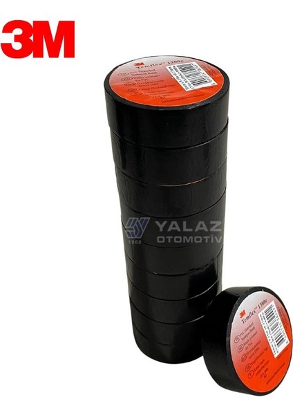 Izole Bant 18 mm Siyah (Kırmızı Etiket) (10 Adet)