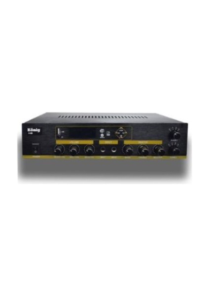 König K-90 100 Watt Anfi USB Bluetooth 2 Bölgeli 2 Mikrofon Girişli Amfi