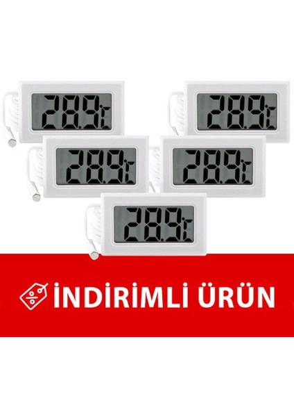 Beyaz Pano Tipi Soketli Termometre (5´ Li Paket) | Sc-1
