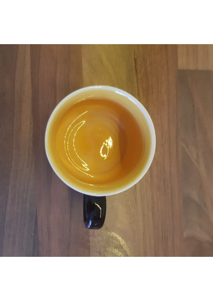 Sarı Papatya Desenli Seramik Kupa