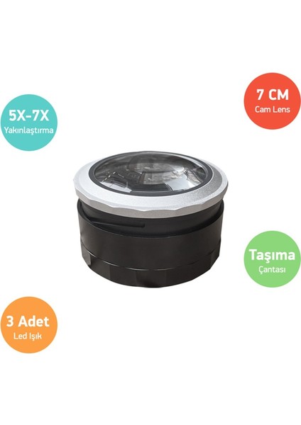 Dome Kubbe Büyüteç 7x | ST-86018