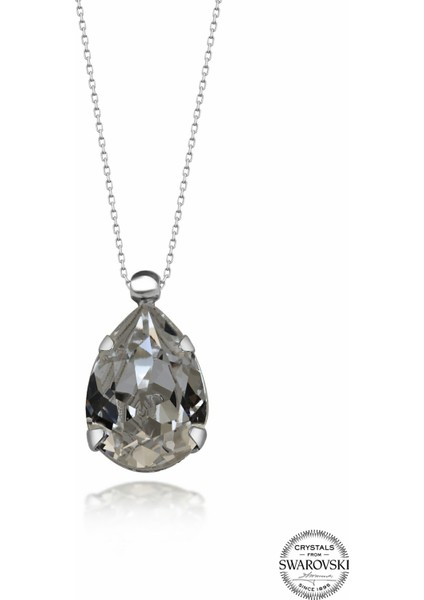 Swr Crystal 10 x 14 mm Tırnaklı Damla Kadın Gümüş Kolye fiyatları