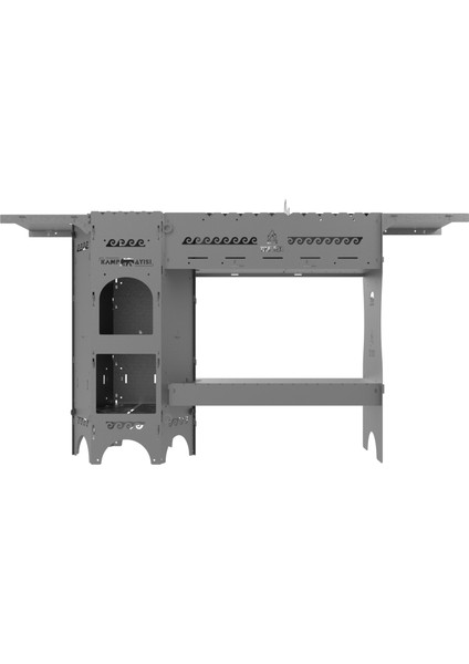 ® Forgeout Pro™ Sobalı ve Izgaralı Taşınabilir Çantalı Katlanabilir 3mm Çelik Outdoor Mutfak Tezgahı fırsatları