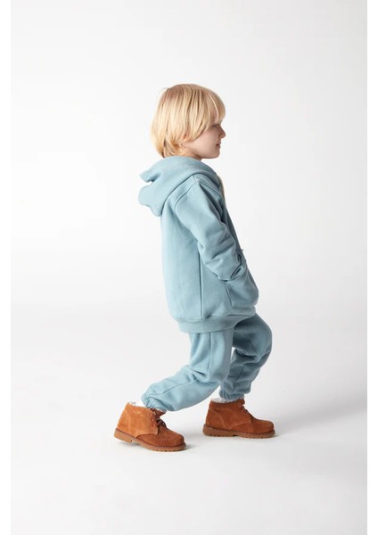 01-10 Yaş Unisex Kapşonlu Eşofman Takımı - Mavi fiyatları