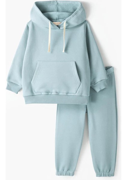 01-10 Yaş Unisex Kapşonlu Eşofman Takımı - Mavi modelleri