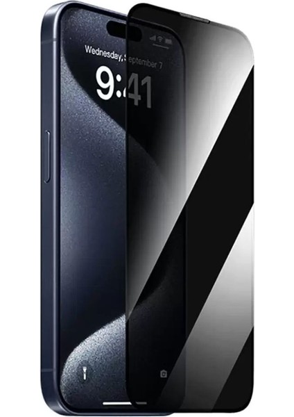 Apple iPhone 16 Pro Uyumlu Hayalet Ekran Koruyucu Cam Tam Kaplama 9d